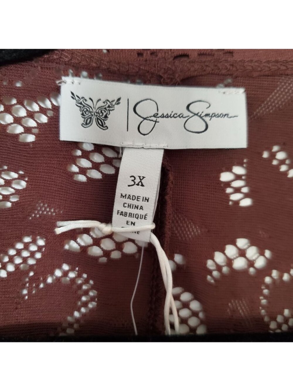 Jessica Simpson Brown Lace Maxi Dress Plus Size 3X - Picture 9 of 10